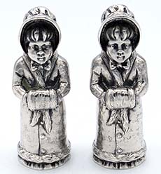 Dominick and Haff pair of figural pepper shakers